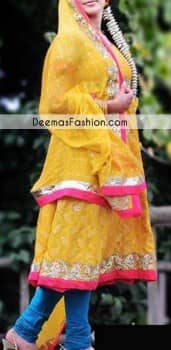 yellow-blue-bridal-mehndi-wear-anarkali-frock-churidar1