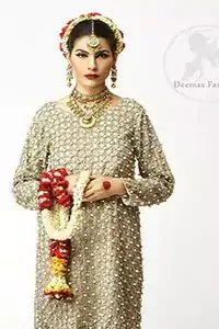 Ivory Embroidered Short Shirt - Churidar Pajama