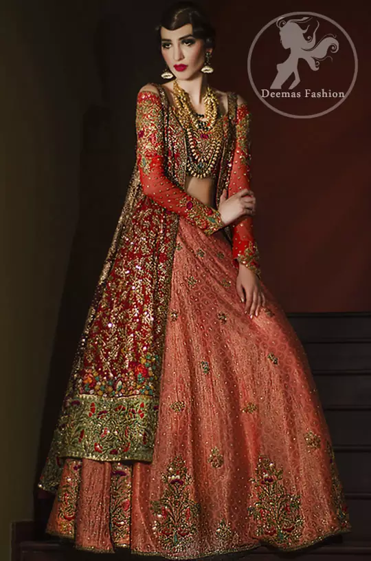 Silver Lehenga Bridal Dress for Pakistani Bridal Wear – Nameera by Farooq