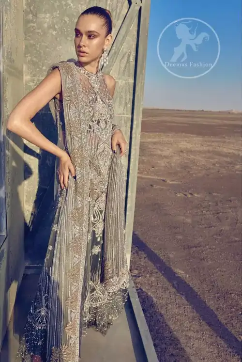 Shuttle Gray Shirt Heathered Gray Trousers.