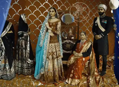 Brown Bramble Lehengha Blouse Surfie Green Dupatta