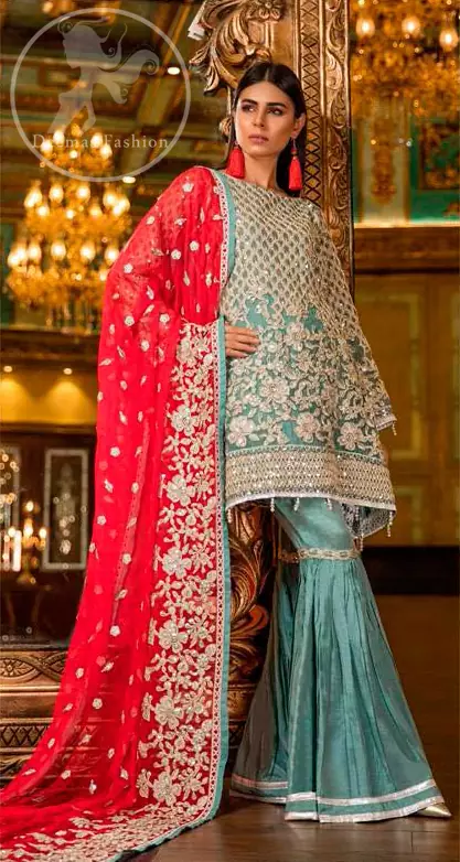 Gharara styles with short sales shirts