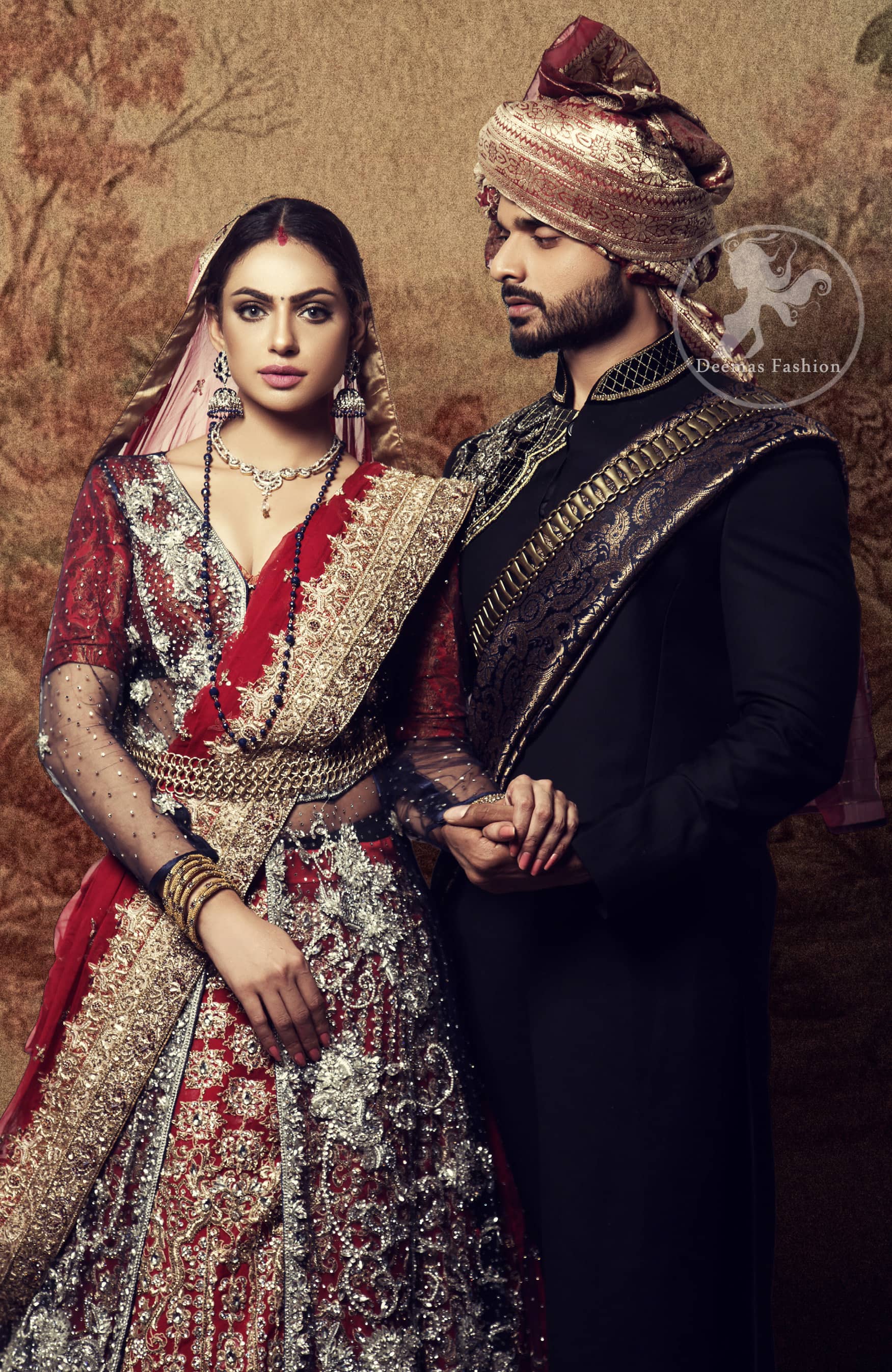 black gown with dupatta