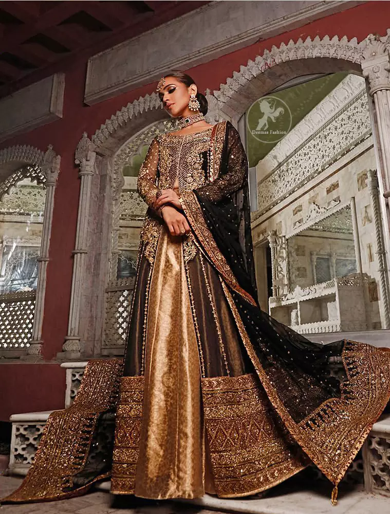 Black Heavy Designer Cording Zari Work Wedding Special Lehenga Choli -  Indian Heavy Anarkali Lehenga Gowns Sharara Sarees Pakistani Dresses in  USA/UK/Canada/UAE - IndiaBoulevard