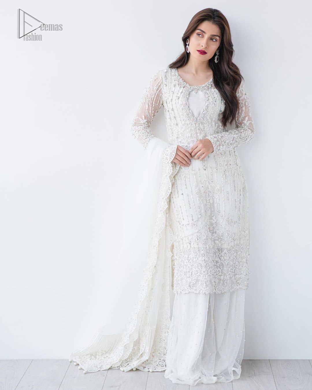 white nikkah sharara