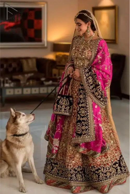 Complete your big day with the perfect dress in our selection of stunning wedding dresses. This regal lehenga blouse is