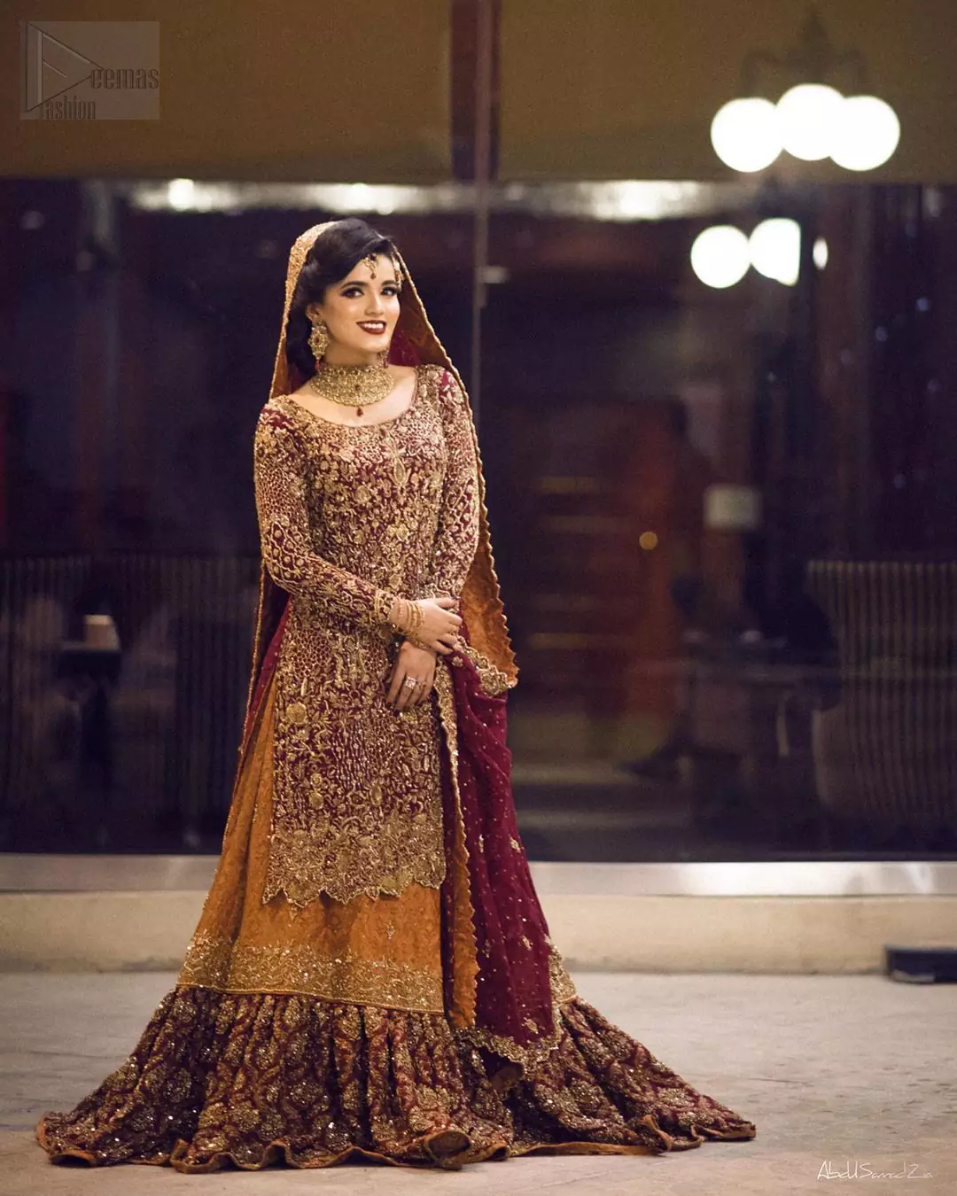 Bridal Reception Lahnga In Dark Maroon Color Model# B 1825 | Bridal lehenga  red, Indian bridal outfits, Red bridal dress