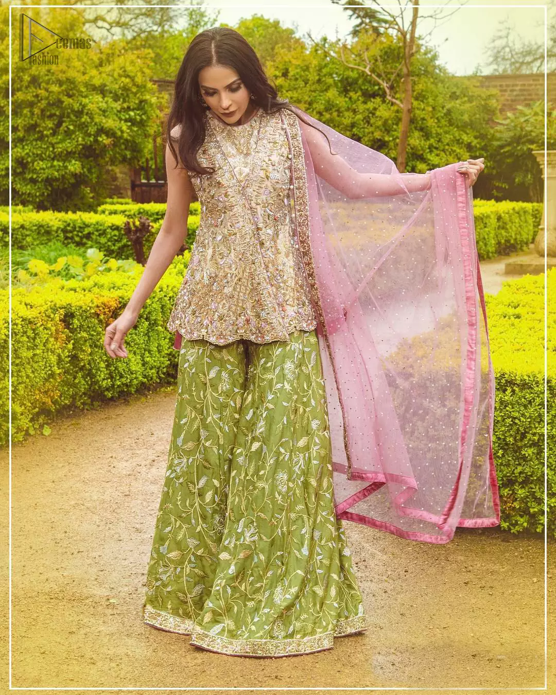 Buy Sharara Dress for Wedding With Long Shirt Online – Nameera by Farooq-mncb.edu.vn
