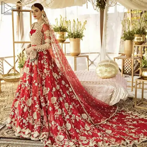 Red Front Open Back Train Maxi