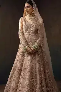 Tea Rose Front Open Maxi – Lehenga Dupatta