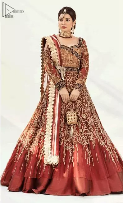 Maroon Coloured Lichi Gorgert with Beautiful Embroidery work Women Des –  Royskart