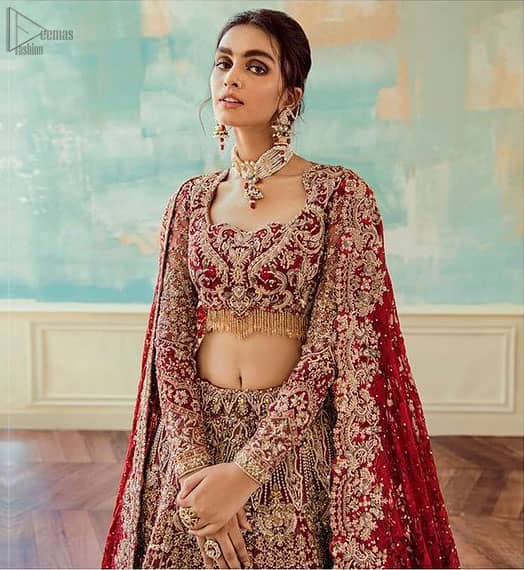 Red Lehenga Blouse – Dupatta