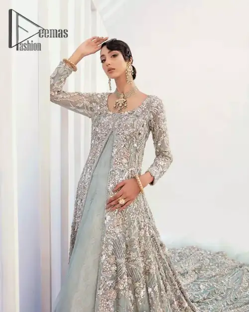 Sync. Style. Slay! A wedding is better when you get a super stylish all-in-one. DeemasFashion presents you with an ice-blue