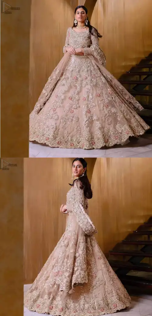As a symbol of intense beauty and delicacy, our professional designers symbolized rose with the Tea Rose Lehenga Blouse due