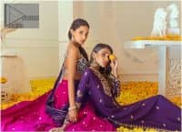 Purple Blouse – Magenta Fluffy Lehenga - Image 5