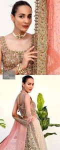 Rust Blouse And Dupatta – Ivory Can-Can Lehenga - Image 20