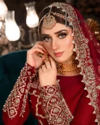 Deep Red Blouse – Fit And Flare Lehenga - Image 2