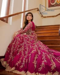 Shocking Pink Fluffy Maxi – Dupatta - Image 5
