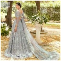 Gray Blouse – Frilled Lehenga n Dupatta - Image 5