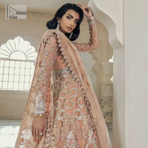 Be the happiest bride in your Walima as the orange colour is the most optimistic among all. The light orange