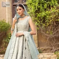 Pale Blue Heavy Maxi – Scalloped Dupatta - Image 5