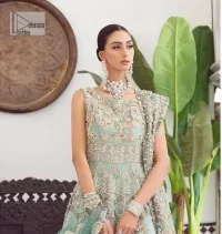 Pale Blue Pleated Maxi – Dupatta - Image 4