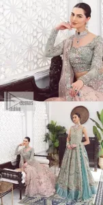 Pale Blue Pleated Maxi – Dupatta - Image 6