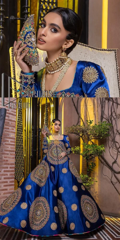 Embodying grace with iridescent glamour. This royal blue party outfit from DeemasFashion will turn heads. It is appealing with multiple