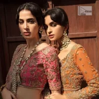 Rust Heavy Maxi n Soft Green Dupatta - Image 4