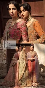 Rust Heavy Maxi n Soft Green Dupatta - Image 7