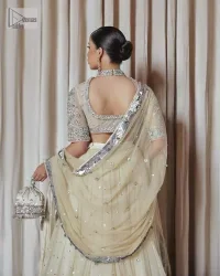 Off White Blouse – Flare Lehenga n Dupatta - Image 1