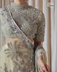 Off White Blouse – Flare Lehenga n Dupatta - Image 5