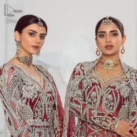 Red Back Train Maxi – Frilled Lehenga – Dupatta - Image 7