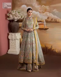 Aqua Blue flared Anarkali – Sharara n Dupatta - Image 10