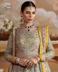Aqua Blue flared Anarkali – Sharara n Dupatta - Image 11