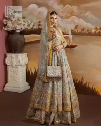 Aqua Blue flared Anarkali – Sharara n Dupatta - Image 6