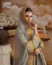 Aqua Blue flared Anarkali – Sharara n Dupatta - Image 9