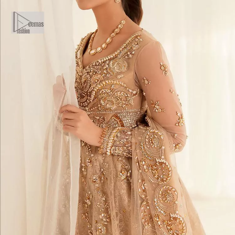 Buy Gold Blouse Georgette Lehenga And Dupatta Embroidered Bridal Set For  Women by Vvani by Vani Vats Online at Aza Fashions.