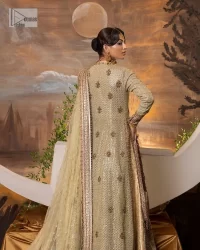 Pale Green Front Open Shirt – Golden Lehenga n Dupatta - Image 10