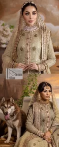 Pale Green Front Open Shirt – Golden Lehenga n Dupatta - Image 11