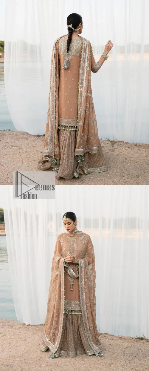 This ensemble is an absolute vibe with a tempting design on a beautiful base!  This beautiful party wear is designed