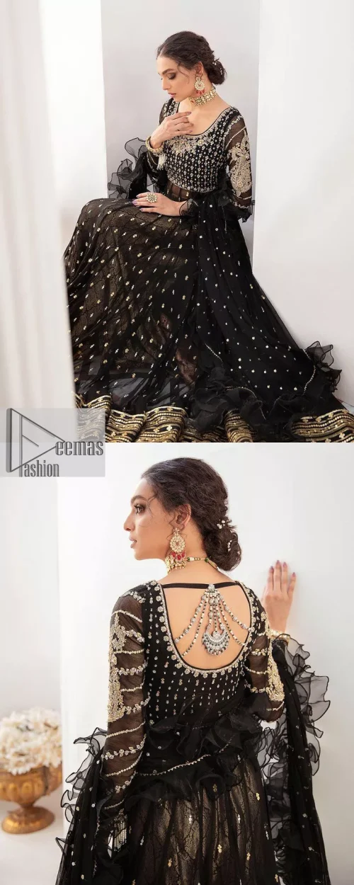 Let your outfit speak for the style tale itself! The frock, lehenga and dupatta combination is a breathtaking attire that