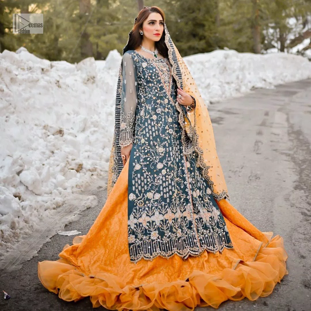 Pakistani Long Shirt with Flair Plazzo Designer Lawn dress – Nameera by  Farooq