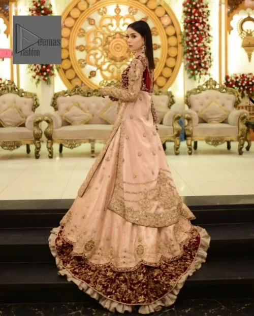 Your words about your special day is expertly written in this beautiful dress. This ivory front open gown is the