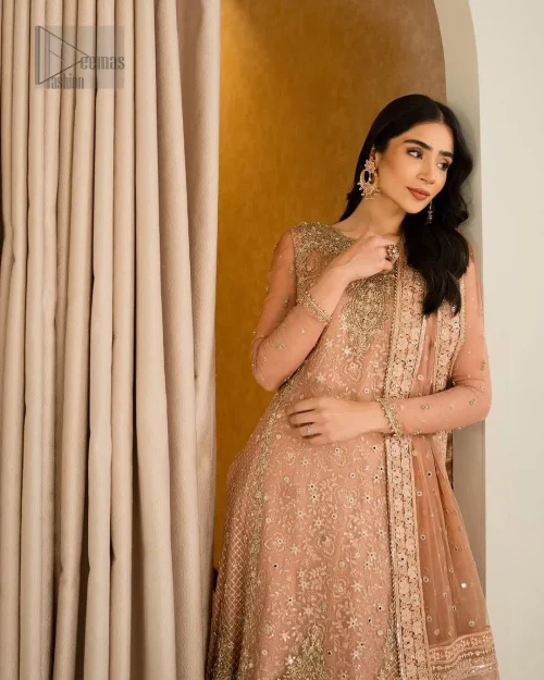 Crafted with utmost precision, this Nikah dress is a blend of tradition and elegance, perfect for your sacred union. Its