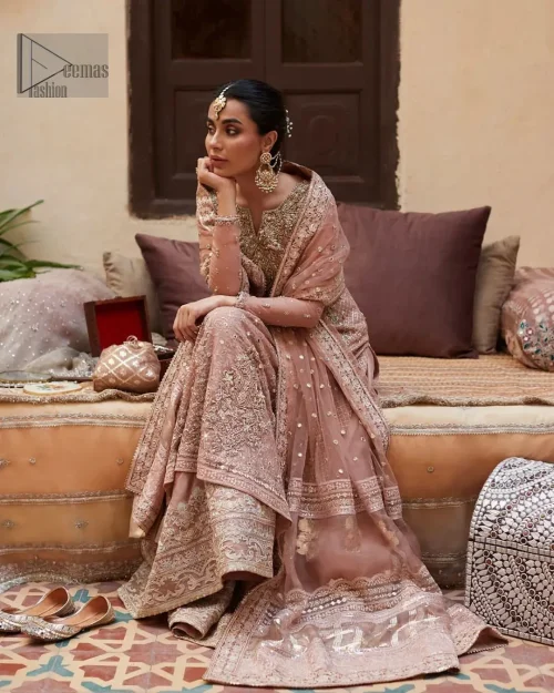 Crafted with utmost precision, this Nikah dress is a blend of tradition and elegance, perfect for your sacred union.