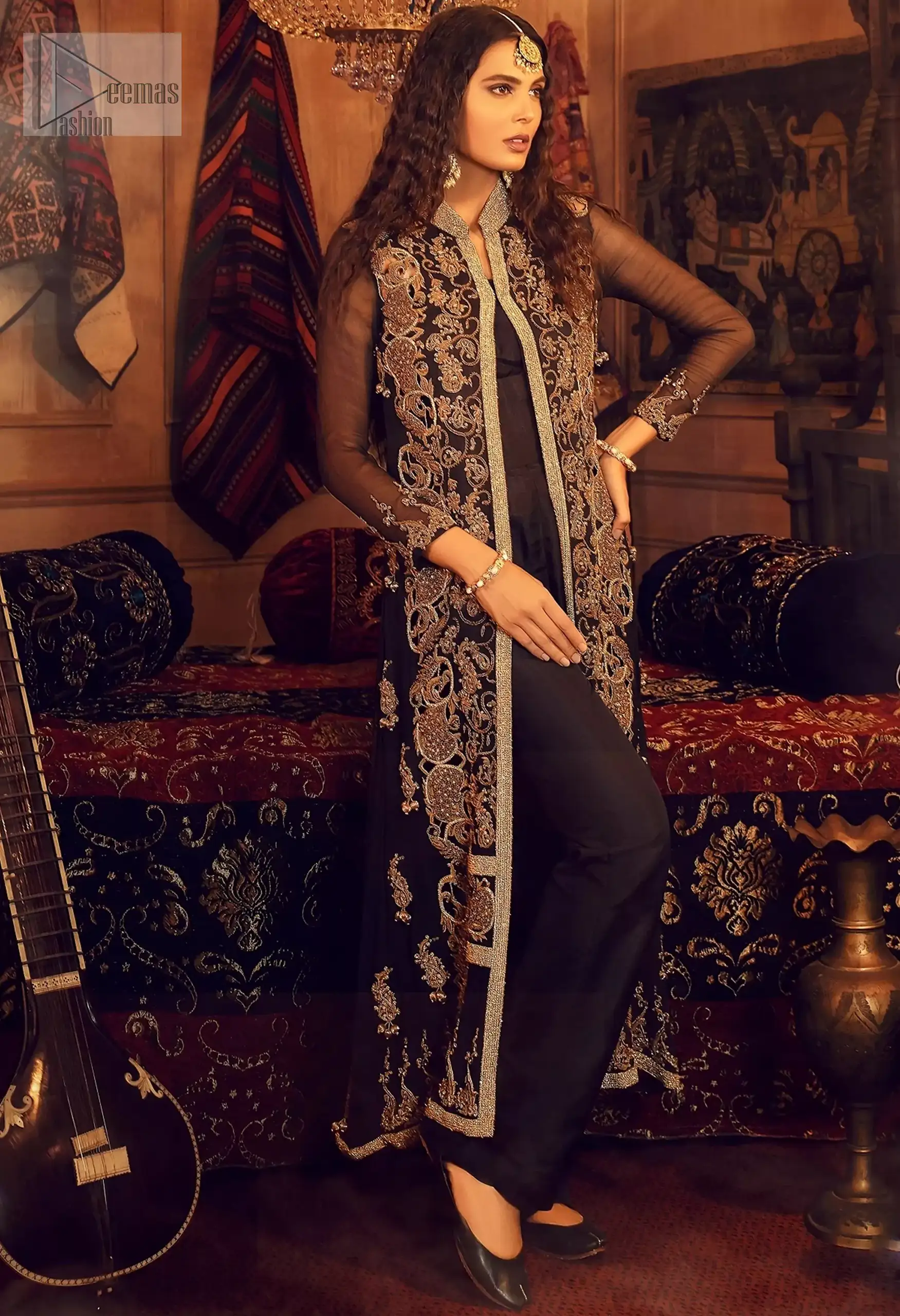 This ensemble exudes confidence and elegance paired with an inner shirt and trousers.