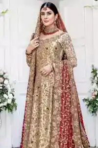 Ivory Long Shirt Farshi Lehenga Red Dupatta