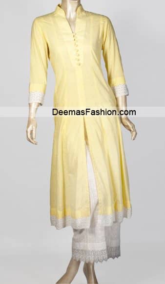 yellow & white dress