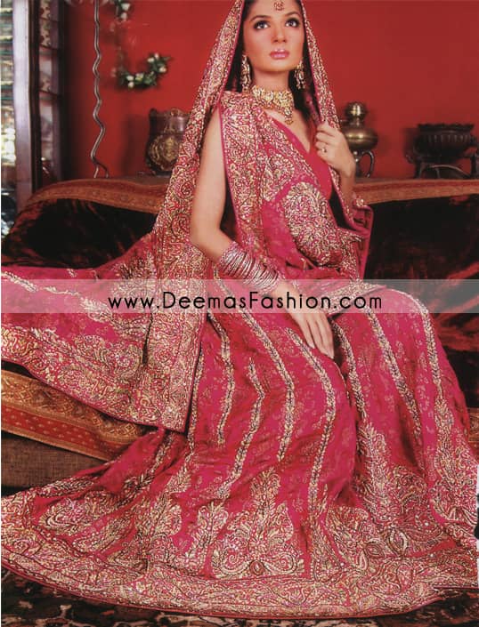 Pakistani Fancy Bridal Wear – Red Traditional Barat Lehnga